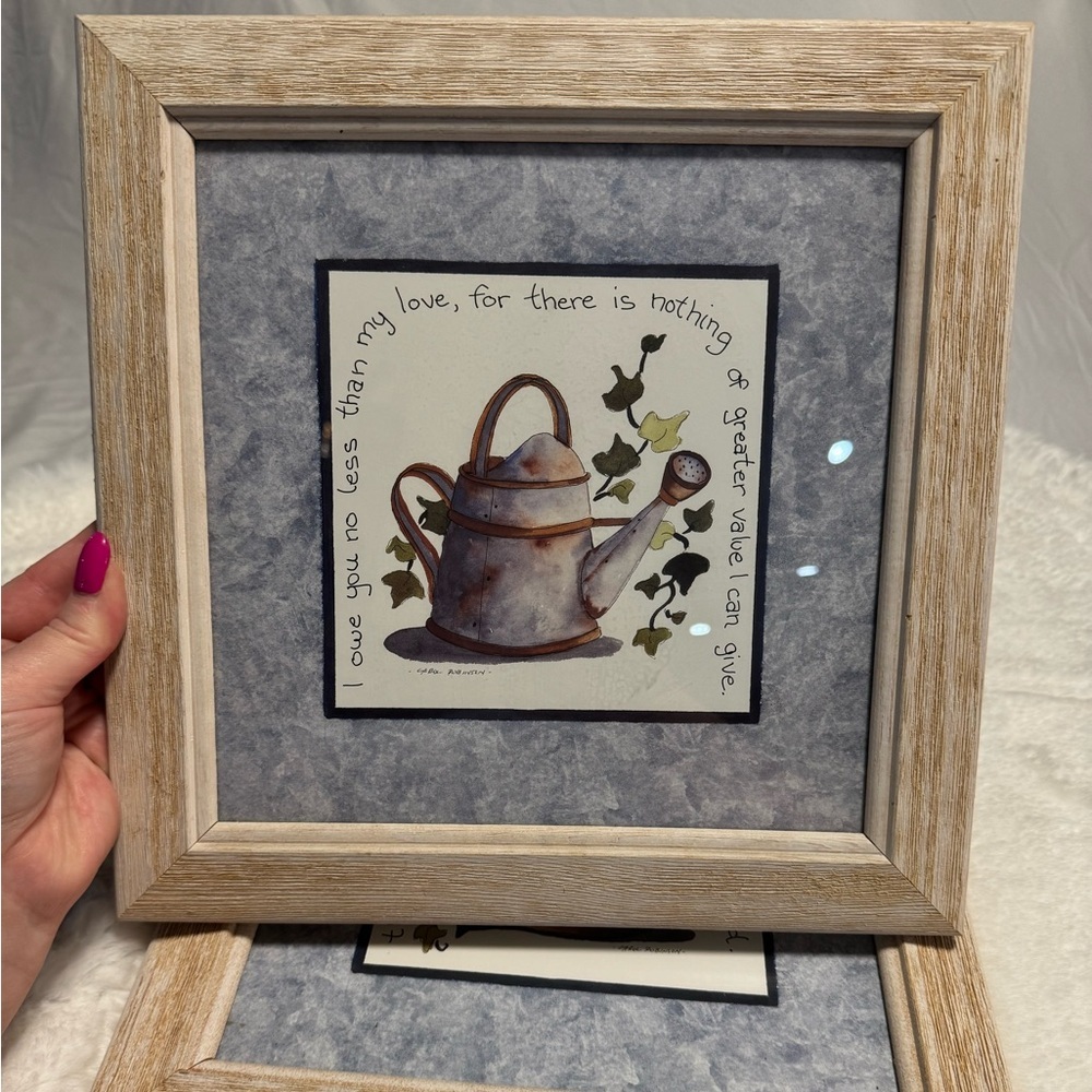 Vintage Country Kitchen Framed Watering Can Art Prints Bed Bath Beyond Set - Picture 11 of 14